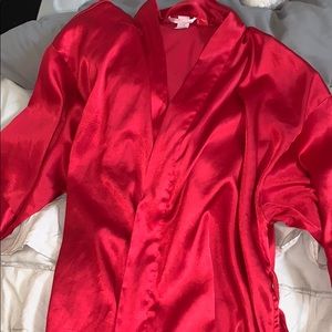 Victoria Secret Red Silk Robe